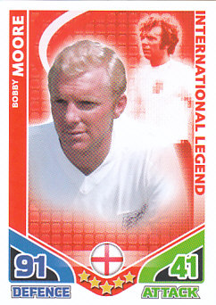 Bobby Moore England 2010 World Cup Match Attax International Legends #IL